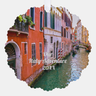 Benutzerdefinierte Italien Reise Foto für die Fami Ornament Karte