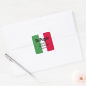Benutzerdefinierte italienische Familiennamen-Name Quadratischer Aufkleber (Umschlag)