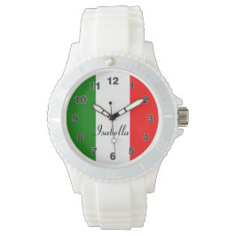 Benutzerdefinierte italienische Flagge Armbanduhr