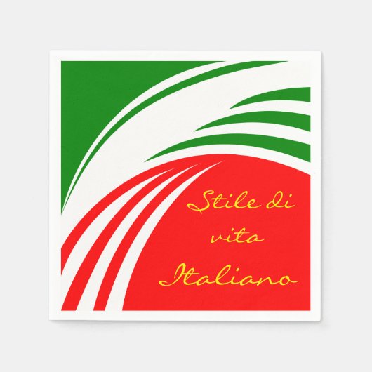 Benutzerdefinierte italienische Flagge Serviette (Vorderseite)