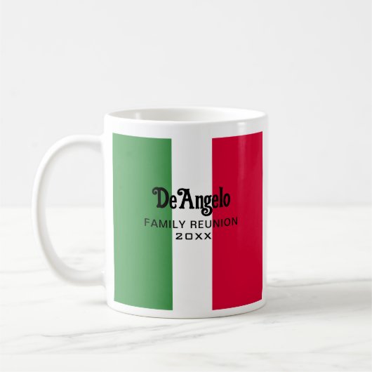 Benutzerdefinierte italienische Name-Wiedersehen Kaffeetasse (Links)