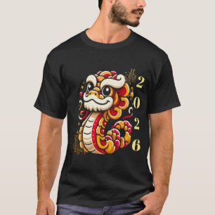 Benutzerdefinierte Jahres-Drache-Illustration Rot T-Shirt