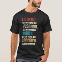 Benutzerdefinierte Jahres Vintage Legende Ehemann