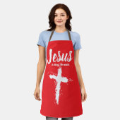 Benutzerdefinierte Jesus-Schürze - Personalisierte Schürze (Getragen)