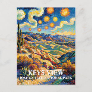 Benutzerdefinierte Joshua Tree Keys View Van Gogh Postkarte