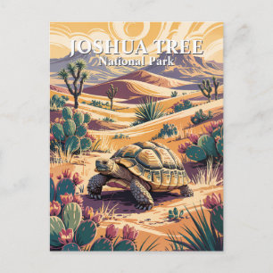 Benutzerdefinierte Joshua Tree-Schildkröte Retro-W Postkarte