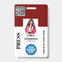 Benutzerdefinierte Journalisten-Medien-Pass-Foto-I
