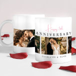 Benutzerdefinierte Jubiläumsfoto-Collage Kaffeetasse<br><div class="desc">Feiern Sie Ihre Liebe mit unserer individuell gestalteten Foto Collage Coffee Tasse zum Jubiläum,  die mit einer eleganten und modernen Touch gestaltet wurde. Personalisieren Sie es mit drei hochgeschätzten Fotos und dem Jahr Ihres Jubiläums,  was es zu einem nachdenklichen Hochzeitstag oder einer besonderen Leckerei für den Valentinstag macht!</div>