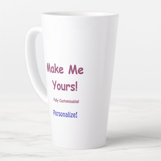Benutzerdefinierte Jumbo Latte-Tasse für die Perso Milchtasse (Linke Ecke)