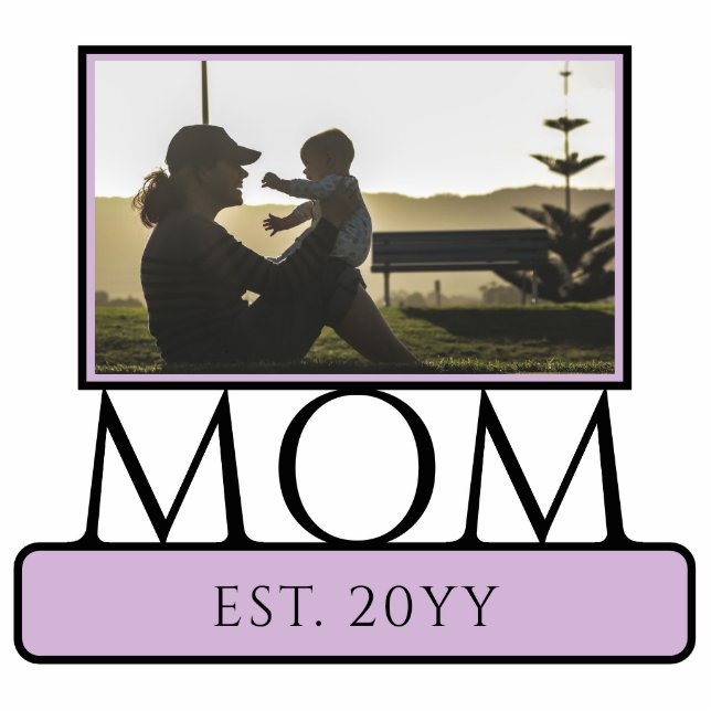 Benutzerdefinierte Junge Mutter als Mama Ostfoto S Freistehende Fotoskulptur (Vorne)