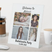 Benutzerdefinierte Junggeselinnen-Abschied 4-Foto- Sockelschild (In Situ)