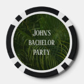 Benutzerdefinierte Junggesellen- & Party grüne tro Pokerchips (Rückseite)