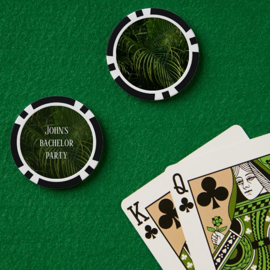 Benutzerdefinierte Junggesellen- & Party grüne tro Pokerchips (Pokertisch (doppelt))