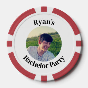 Benutzerdefinierte Junggesellenabschied-Gesicht Po Pokerchips
