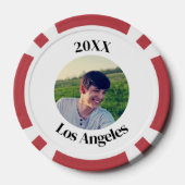 Benutzerdefinierte Junggesellenabschied-Gesicht Po Pokerchips (Rückseite)