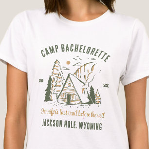 Benutzerdefinierte Junggesellinnenabschied Camping T-Shirt