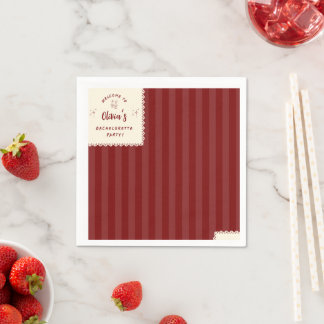 Benutzerdefinierte Junggesellinnenabschied-Cocktai Serviette