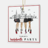 Benutzerdefinierte Junggesellinnenabschied New Yor Keramikornament (Links)