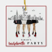 Benutzerdefinierte Junggesellinnenabschied New Yor Keramikornament (Vorderseite)