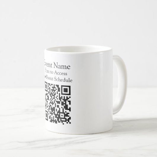 Benutzerdefinierte Kaffeeumschläge mit QR-Code für Kaffeetasse (VorderseiteRechts)