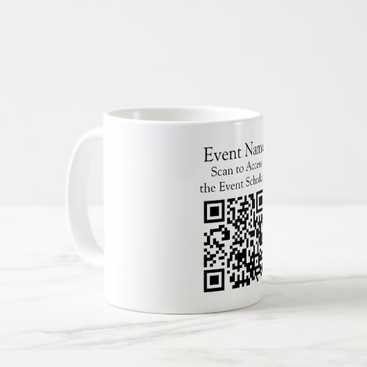 Benutzerdefinierte Kaffeeumschläge mit QR-Code für Kaffeetasse (Vorderseite Links)