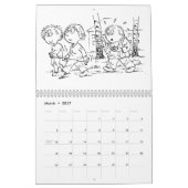 Benutzerdefinierte Kalenderfarbseiten für Kinder Kalender (Mär 2017)
