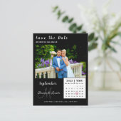 Benutzerdefinierte Kalenderkarte Save the Date für Postkarte (Stehend Vorderseite)