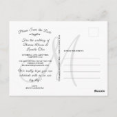 Benutzerdefinierte Kalenderkarte Save the Date für Postkarte (Rückseite)