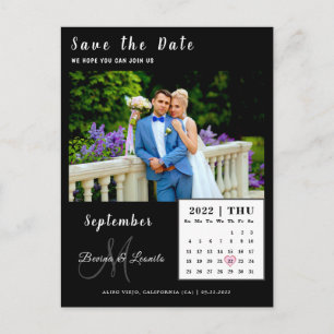 Benutzerdefinierte Kalenderkarte Save the Date für Postkarte