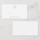 Benutzerdefinierte Kalligraphie Monogram Einfach P Mitteilungskarte (Vorne/Hinten)