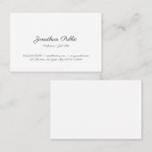 Benutzerdefinierte kalligraphische Elegant Moderne Visitenkarte (Vorne/Hinten)