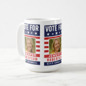 Benutzerdefinierte Kampagnenwahl Kaffeetasse (Vorderseite Links)