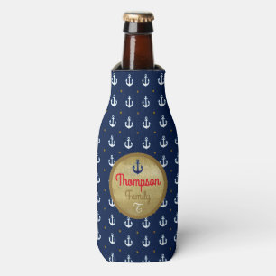 benutzerdefinierte kann mit Ankern mit Monogramm w Flaschenkühler