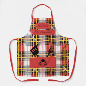 Benutzerdefinierte Karierte Schürze mit schwarzen (Vorderseite)