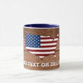 Benutzerdefinierte Karte Amerikas Holzkunst Tasse (Zentrum)