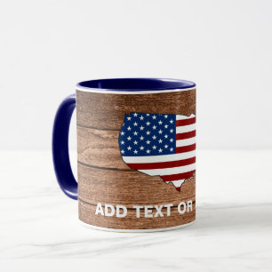 Benutzerdefinierte Karte Amerikas Holzkunst Tasse
