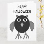 Benutzerdefinierte Karte für das Halloween-Owl (Gelbe Blume)