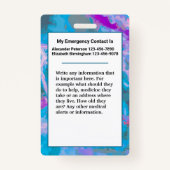 Benutzerdefinierte Karte für den medizinischen War Ausweis (Rückseite)