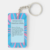 Benutzerdefinierte Karte für den medizinischen War Schlüsselanhänger (Rückseite)