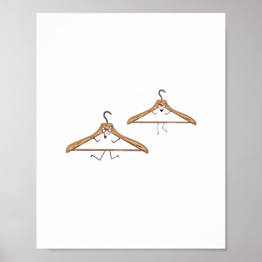 Benutzerdefinierte Karte. Lustige Kleiderbügel Poster (Vorne)