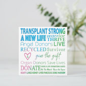 Benutzerdefinierte Karte Transplantation Organspen (Stehend Vorderseite)