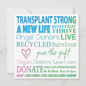 Benutzerdefinierte Karte Transplantation Organspen (Vorderseite)