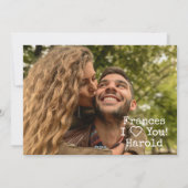 Benutzerdefinierte Karte und Foto Türkis Valentins (Rückseite)