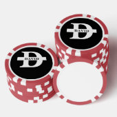 Benutzerdefinierte Karten mit Monogramm und Name Pokerchips (Stapel)