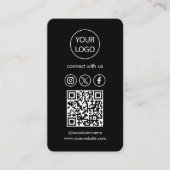 Benutzerdefinierte Karten, QR-Code für Social Medi Visitenkarte (Vorderseite)