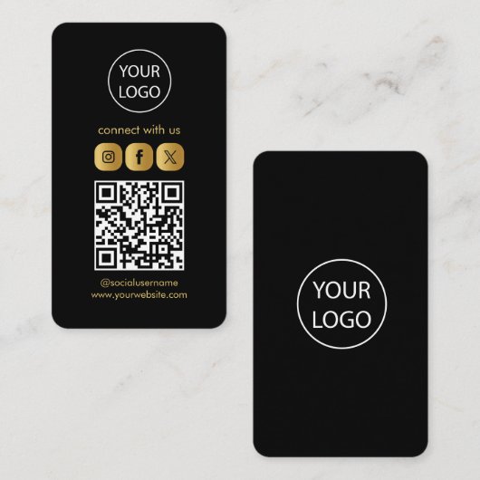 Benutzerdefinierte Karten, QR-Code für Social Medi Visitenkarte (Vorne/Hinten)