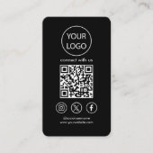 Benutzerdefinierte Karten, QR-Code für Social Medi Visitenkarte (Vorderseite)