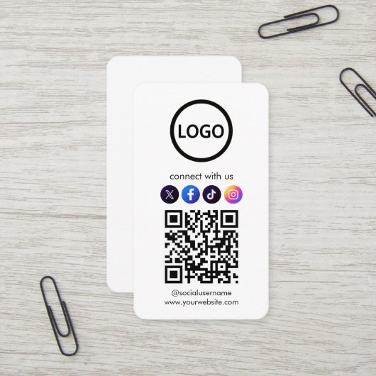 Benutzerdefinierte Karten, QR-Code für soziale Med Visitenkarte (Vorderseite/Rückseite Beispiel)
