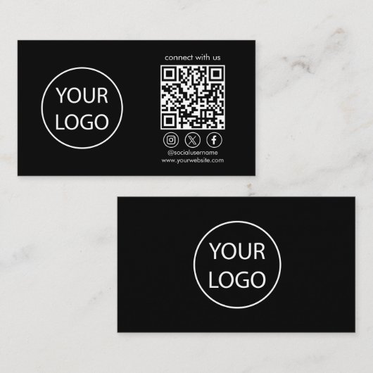 Benutzerdefinierte Karten, Social Media QR Code Sc Visitenkarte (Vorne/Hinten)