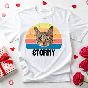 Benutzerdefinierte Katze Vintage Personalisierte K T-Shirt